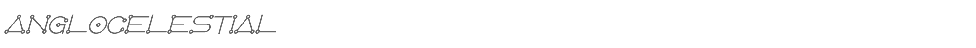 Sample characters Anglo Celestial Font